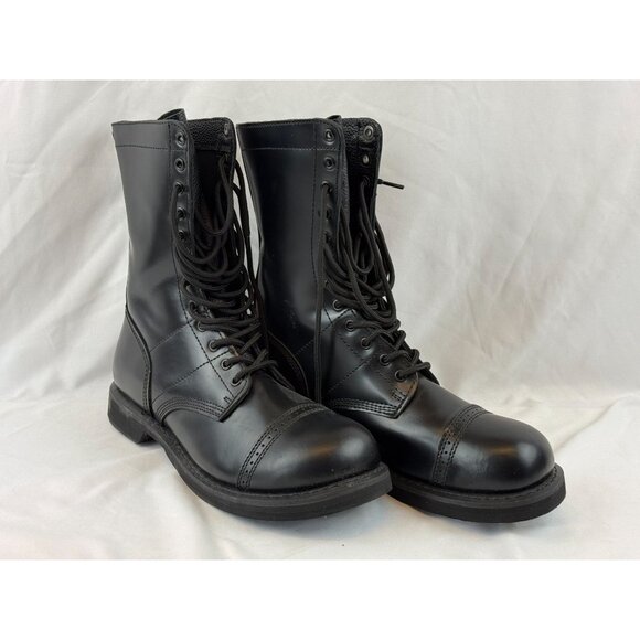Rothco Other - Rothco Black Leather Jump Boots Tactical Army Paratrooper Laceup High Impact 10"